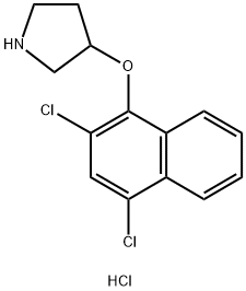 3-[(2,4-Dichloro-1-naphthyl)oxy]pyrrolidinehydrochloride Structure