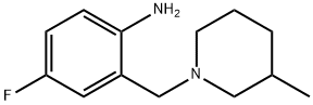4-Fluoro-2-[(3-methyl-1-piperidinyl)methyl]aniline Structure