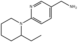 [6-(2-Ethyl-1-piperidinyl)-3-pyridinyl]methanamine Structure