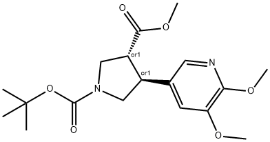 1217698-80-0 (trans-Racemic) 1-tert-Butyl 3-methyl 4-(5,6-di-methoxypyridin-3-yl)pyrrolidine-1,3-dicarboxylate