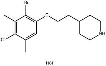 4-[2-(2-Bromo-4-chloro-3,5-dimethylphenoxy)ethyl]-piperidine hydrochloride,1219964-24-5,结构式
