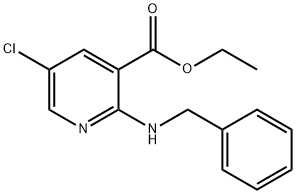 Ethyl 2-(benzylamino)-5-chloronicotinate Struktur