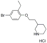 4-Bromo-2-ethylphenyl 2-(3-piperidinyl)ethylether hydrochloride 结构式