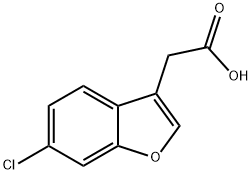 2-(6-氯-3-苯并呋喃基)乙酸, 947012-80-8, 结构式