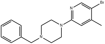 1-Benzyl-4-(5-bromo-4-methyl-2-pyridinyl)-piperazine Structure