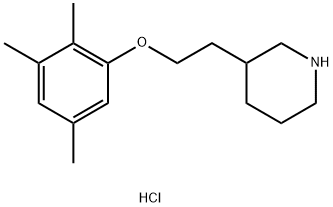 2-(3-Piperidinyl)ethyl 2,3,5-trimethylphenylether hydrochloride 化学構造式