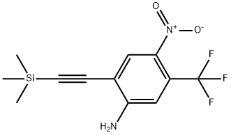4-Nitro-5-(trifluoromethyl)-2-[2-(trimethylsilyl)-ethynyl]phenylamine 结构式