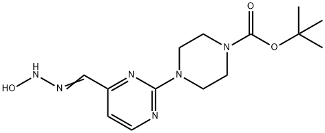 叔-丁基 4-{4-[氨基(肟基)甲基]-2-嘧啶基}四氢-1(2H)-吡嗪羧酸酯 结构式