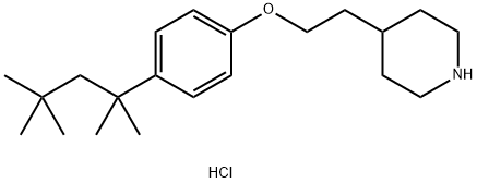 4-{2-[4-(1,1,3,3-Tetramethylbutyl)phenoxy]-ethyl}piperidine hydrochloride Struktur