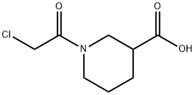 1-(2-Chloroacetyl)-3-piperidinecarboxylic acid Structure