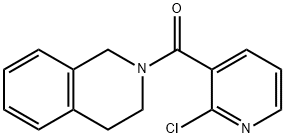 (2-Chloro-3-pyridinyl)[3,4-dihydro-2(1H)-isoquinolinyl]methanone 化学構造式