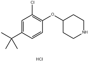 4-[4-(tert-Butyl)-2-chlorophenoxy]piperidinehydrochloride Struktur