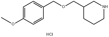 3-{[(4-Methoxybenzyl)oxy]methyl}piperidinehydrochloride Structure