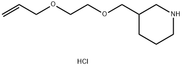 3-{[2-(Allyloxy)ethoxy]methyl}piperidinehydrochloride Structure