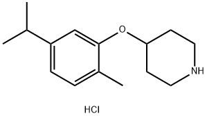 4-(5-Isopropyl-2-methylphenoxy)piperidinehydrochloride Struktur
