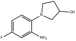 1-(2-Amino-4-fluorophenyl)-3-pyrrolidinol Struktur