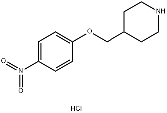 4-[(4-Nitrophenoxy)methyl]piperidine hydrochloride Structure