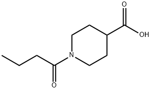 1-ブチリルピペリジン-4-カルボン酸 化学構造式