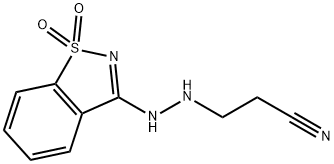 propanenitrile, 3-[2-(1,1-dioxido-1,2-benzisothiazol-3-yl) 化学構造式