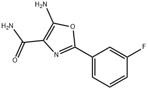 5-氨基-2-(3-氟苯基)-1,3-恶唑-4-甲酰胺,1217863-04-1,结构式
