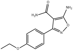 4-isoxazolecarboxamide, 5-amino-3-(4-ethoxyphenyl)- 化学構造式
