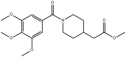 [1-(3,4,5-三甲氧苯甲酰基)哌啶-4-基]乙酸甲酯, 946679-56-7, 结构式