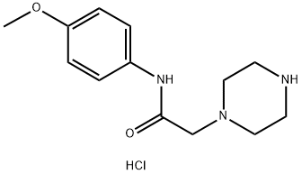 N-(4-甲氧苯基)-2-哌嗪-1-基乙酰胺二盐酸盐,1186049-55-7,结构式