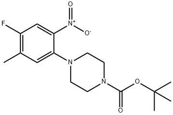 tert-Butyl 4-(4-fluoro-5-methyl-2-nitrophenyl)-piperazine-1-carboxylate 结构式