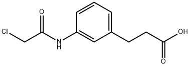 N-Chloroacetyl-3-aminophenylpropionic acid 化学構造式