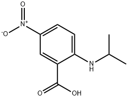 2-(Isopropylamino)-5-nitrobenzenecarboxylic acid 结构式