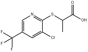 2-(3-Chloro-5-(trifluoromethyl)pyridin-2-ylsulfanyl)propionic acid Struktur