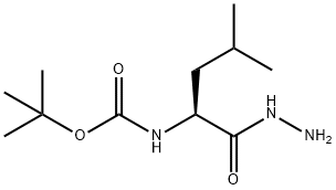 tert-Butyl [(1S)-1-(hydrazinocarbonyl)-3-methylbutyl]carbamate 化学構造式