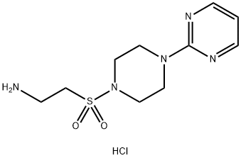 {2-[(4-ピリミジン-2-イルピペラジン-1-イル)スルホニル]エチル}アミン塩酸塩 化学構造式
