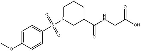 N-({1-[(4-Methoxyphenyl)sulfonyl]piperidin-3-yl}carbonyl)glycine Structure