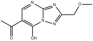 1-[7-Hydroxy-2-(methoxymethyl)[1,2,4]triazolo-[1,5-a]pyrimidin-6-yl]ethanone Struktur