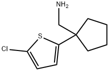 {[1-(5-氯-2-噻吩)环戊基]甲基}胺盐酸盐, 937651-31-5, 结构式