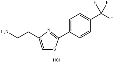 (2-{2-[4-(三氟甲基)苯基]-1,3-噻唑-4-基}乙基)胺二盐酸盐 结构式