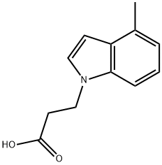 3-(4-甲基-1H-吲哚-1-基)丙酸, 1094654-47-3, 结构式