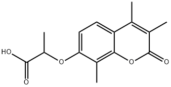 2-(3,4,8-三甲基-2-氧代-2H-苯并吡喃-7-氧基)-丙酸, 374711-48-5, 结构式