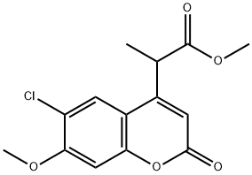 Methyl 2-(6-chloro-7-methoxy-2-oxo-2H-chromen-4-yl)propanoate Struktur