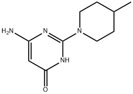 6-Amino-2-(4-methylpiperidin-1-yl)pyrimidin-4(3H)-one Structure