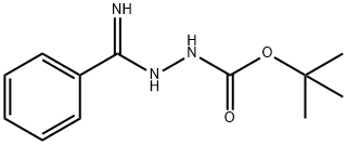 N'-[1-Amino-1-phenylmethylidene]-hydrazinecarboxylic acid tert-butyl ester Structure