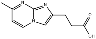 3-(7-Methylimidazo[1,2-a]pyrimidin-2-yl)-propanoic acid 化学構造式