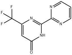 2-(Pyrimidin-2-yl)-6-(trifluoromethyl)-pyrimidin-4-ol 化学構造式