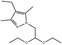 1-(2,2-Diethoxyethyl)-4-ethyl-3,5-dimethyl-1H-pyrazole Struktur