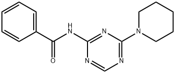 N-(4-Piperidin-1-yl-1,3,5-triazin-2-yl)benzamide Struktur