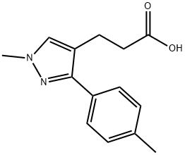 3-[1-Methyl-3-(4-methylphenyl)-1H-pyrazol-4-yl]-propanoic acid Structure