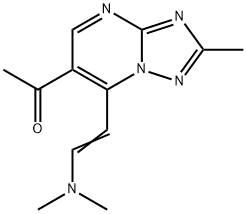 1-{7-[(E)-2-(Dimethylamino)vinyl]-2-methyl-[1,2,4]triazolo[1,5-a]pyrimidin-6-yl}ethanone Structure