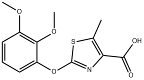 2-(2,3-二甲氧基苯氧基)-5-甲基-1,3-噻唑-4-甲酸, 1228552-10-0, 结构式