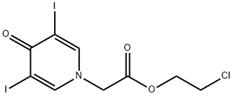 2-Chloroethyl (3,5-diiodo-4-oxo-1(4H)-pyridinyl)acetate 化学構造式